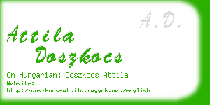 attila doszkocs business card